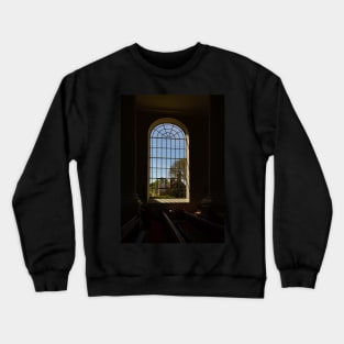 Window view in St. Mary Magdalen, Bridgnorth Crewneck Sweatshirt